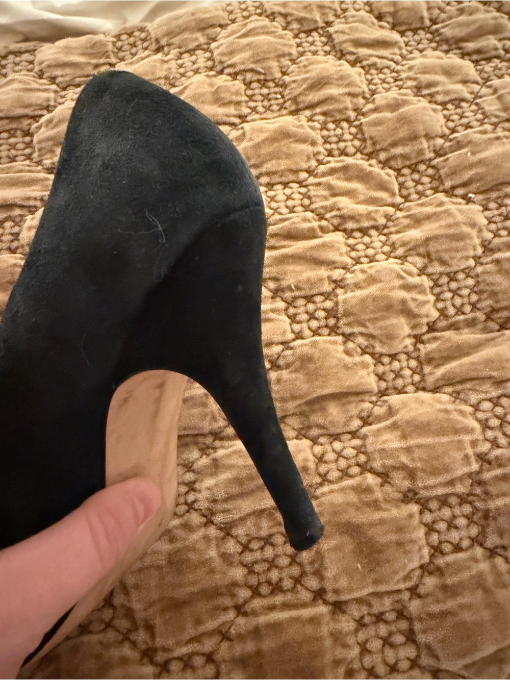 Madewell Vintage Black Suede Pointed-Toe Stiletto Heels - Picture 8 of 10